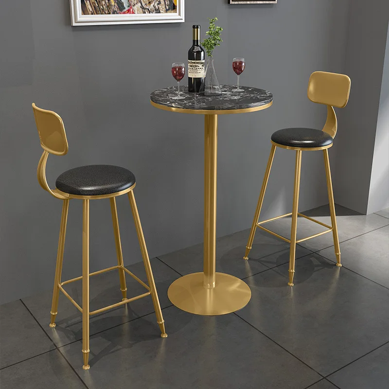 Small Bar Counter Table And Chairs Round Square Marble Balcony Bar Table Casual Iron Counter Stool Furniture Home