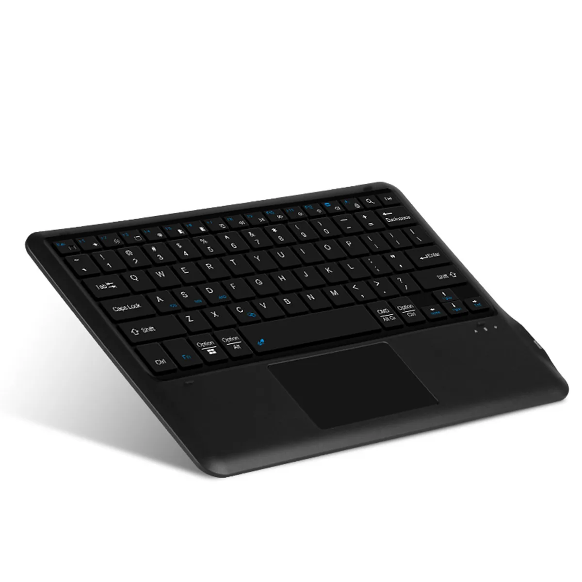 Teclado inalámbrico BT con panel táctil para Windows, Android, IOS, iPad, tableta, teléfono, portátil, PC, ruso, español, árabe, francés, portugués