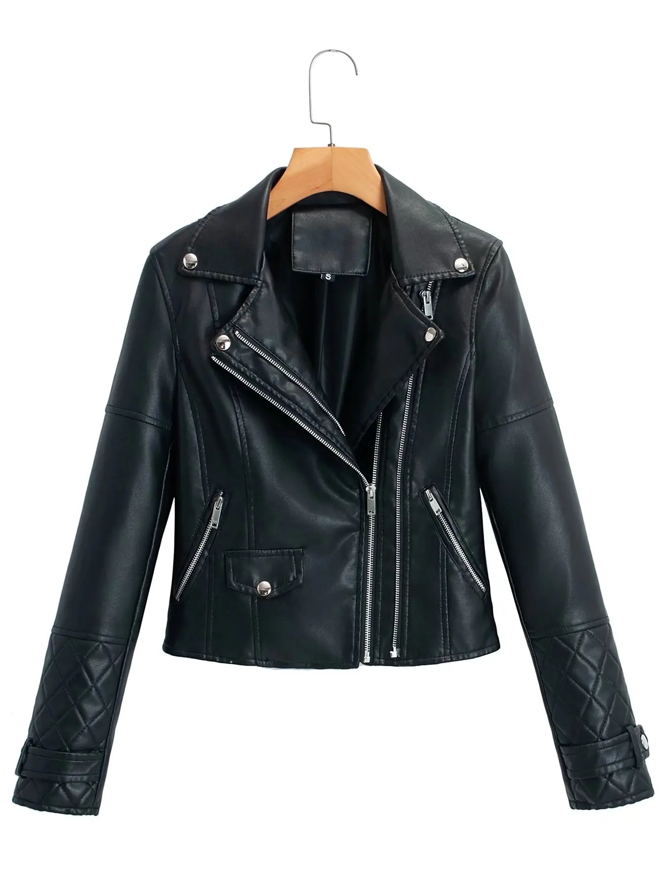 Nuovo arrivo 2022 marca inverno autunno moto giacche in pelle giacca in pelle gialla cappotto in pelle da donna giacca in pelle sottile PU