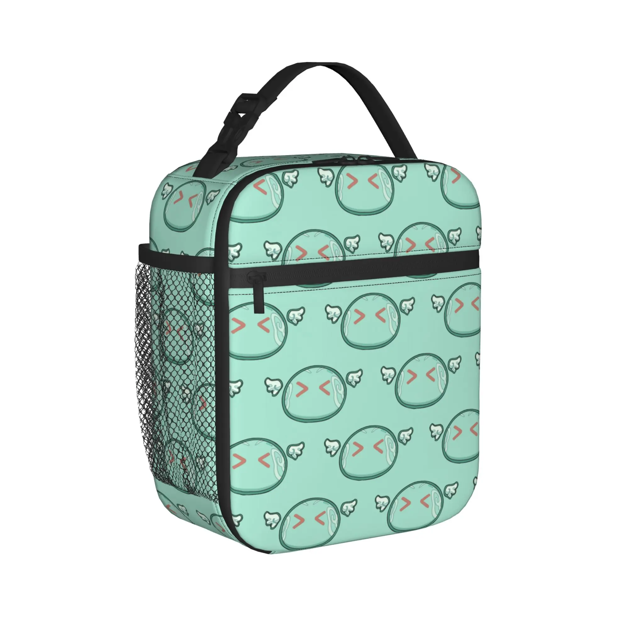 

Genshin Impact Anemo Slime Insulated Lunch Bags Anime Game Reusable Cooler Bag Tote Lunch Box Beach Outdoor Girl Boy