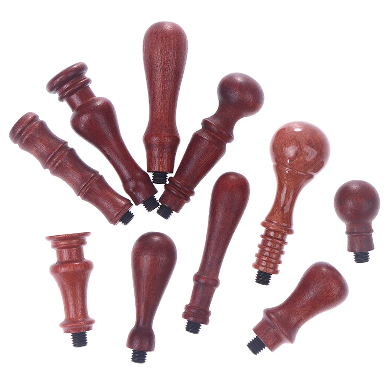 レトロな梨の木製ハンドルワックスシールスタンプハンドル木製ハンドルワックスシールスタンプアクセサリーポータブルミニDIYシールツール