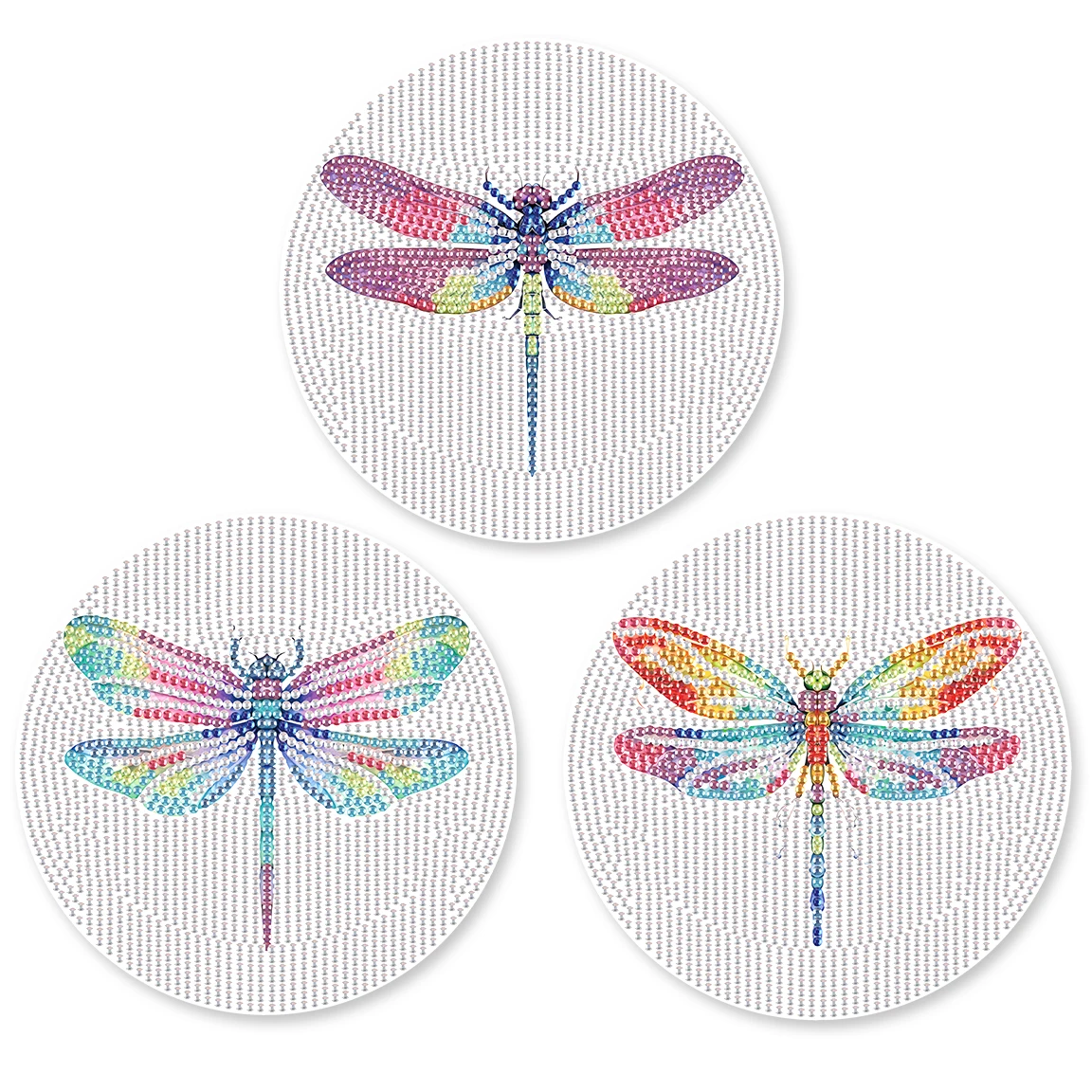 

3pcs Diamond Art Painting Placemats, Heat Resistant Non-Slip Place Mats ,Diamond Art Painting Kit For New Year Gift