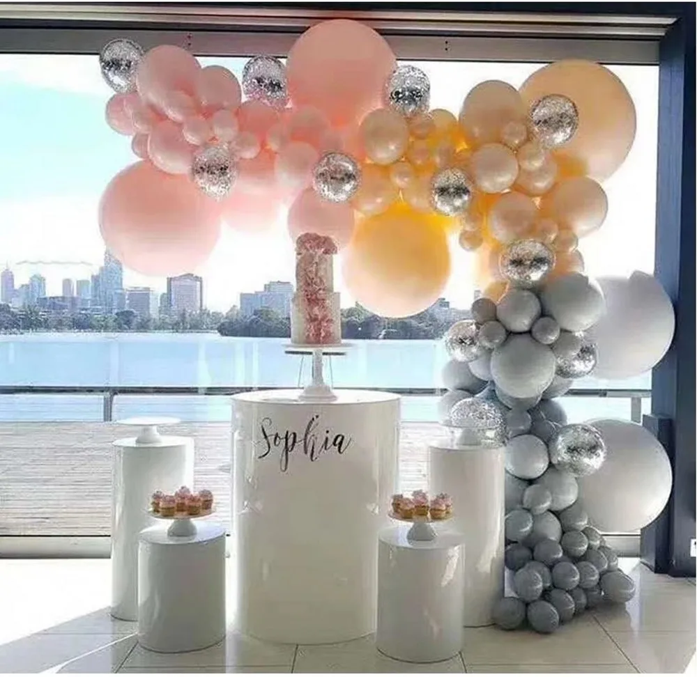 

New White Round Cylinder Pedestal Display Shelf Art Decor Plinths Standing Pillars For Diy Wedding Decorations Party Home Decor