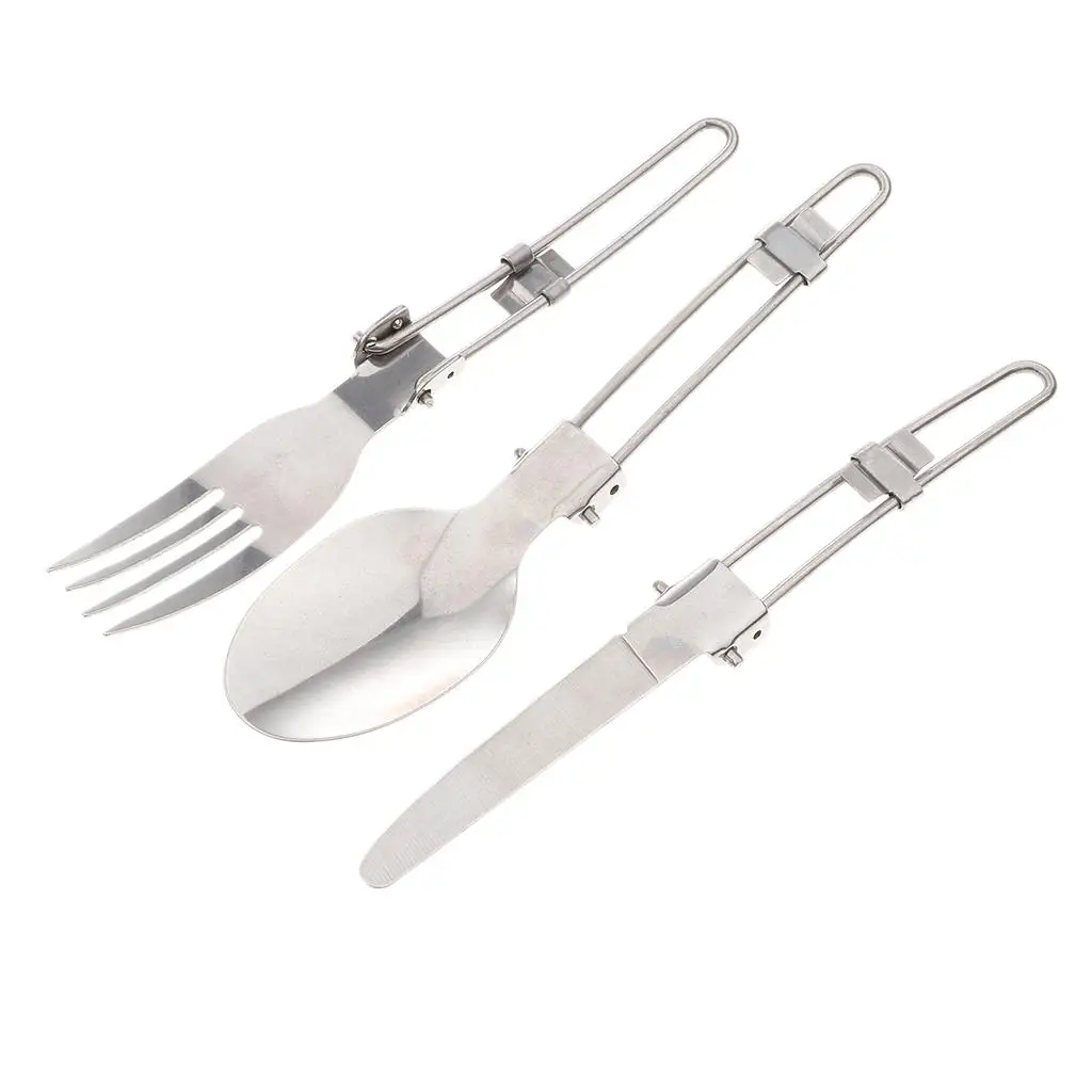 Folding Cutlery Set for Camping Picnic BBQ