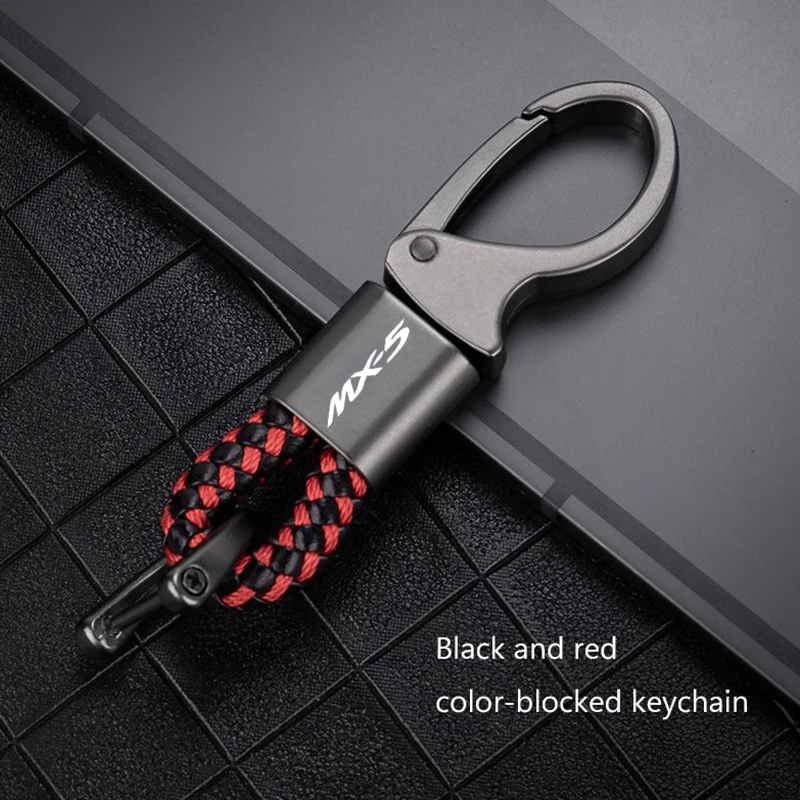 

For Mazda MX-5 Miata NA NB NC ND RF 2019 2020 2021 2022 2023 Car Accessories Aolly Leather Car Keychain Car Styling Key Ring