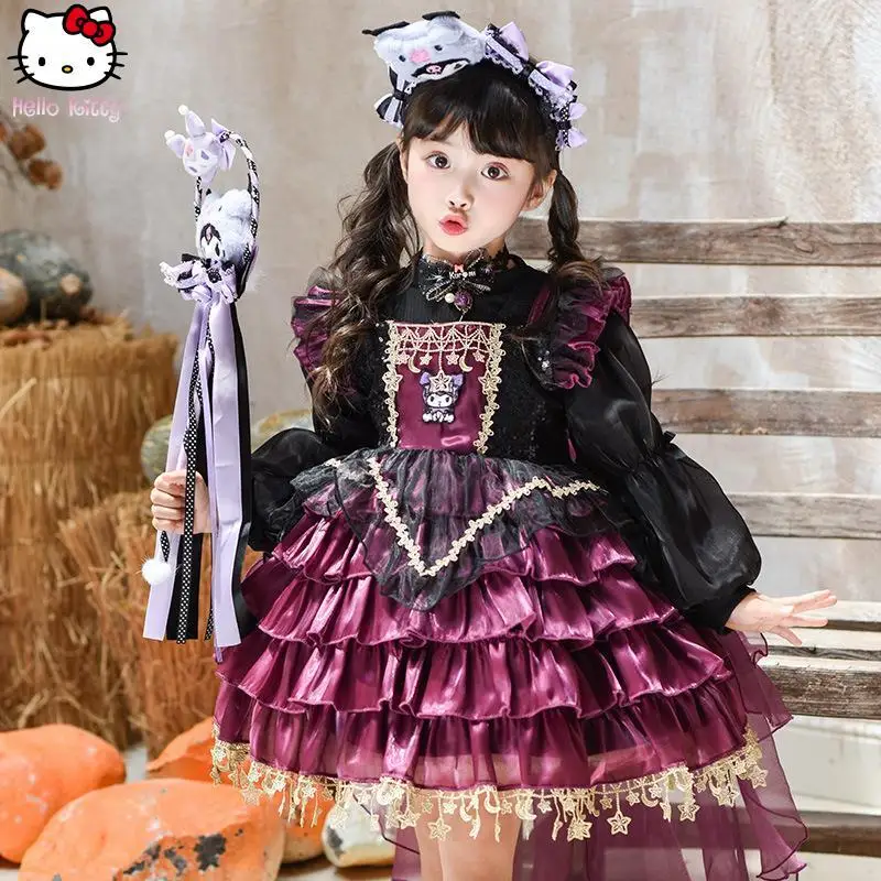 

Юбка в стиле Лолиты с героями мультфильмов «Куроми», кавайная юбка принцессы на Хэллоуин, модная газовая юбка в стиле аниме Sanrio, новое стильное платье, платье