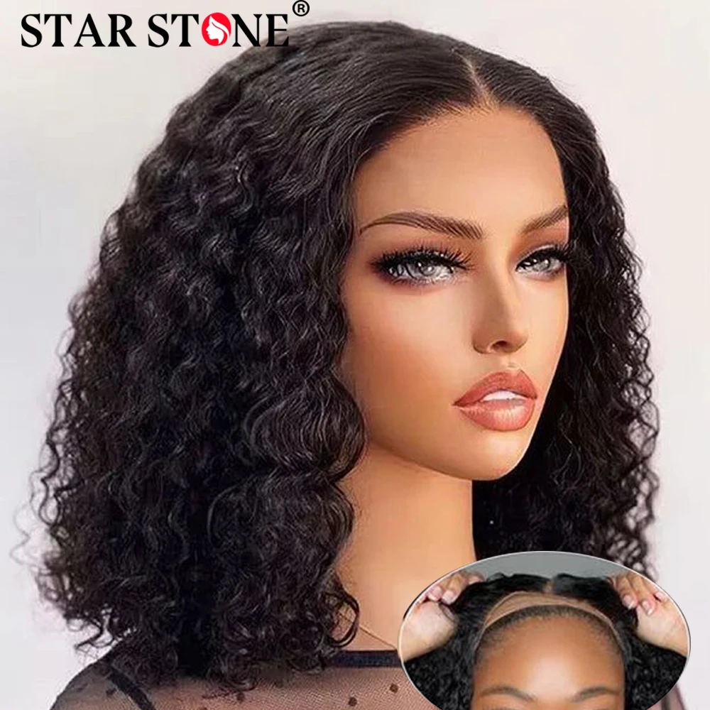 

Deep Wave Glueless Wigs Human Hair Glueless Wigs Ready To Wear 9X6 Glueless Pre plucked Human Wigs Ready To Go HD Lace Bob Wig