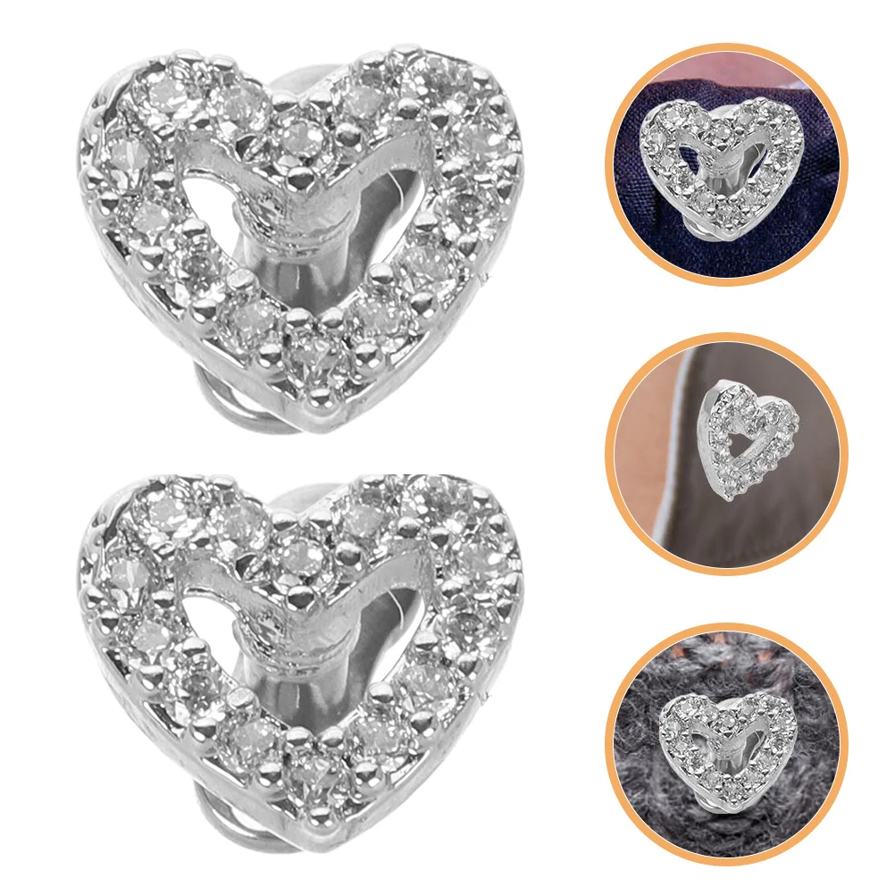 

2 Pcs Titanium Steel Heart Shaped Anchor Nails Dermal Piercing Anchor naments Body Decorations Heart Shaped Skin Piercing