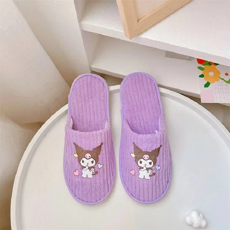 Sanrio Hello Kitty Anime Slippers Men Women Hotel Disposable Slides Home Travel Sandals Hospitality Footwear One Size on Sale