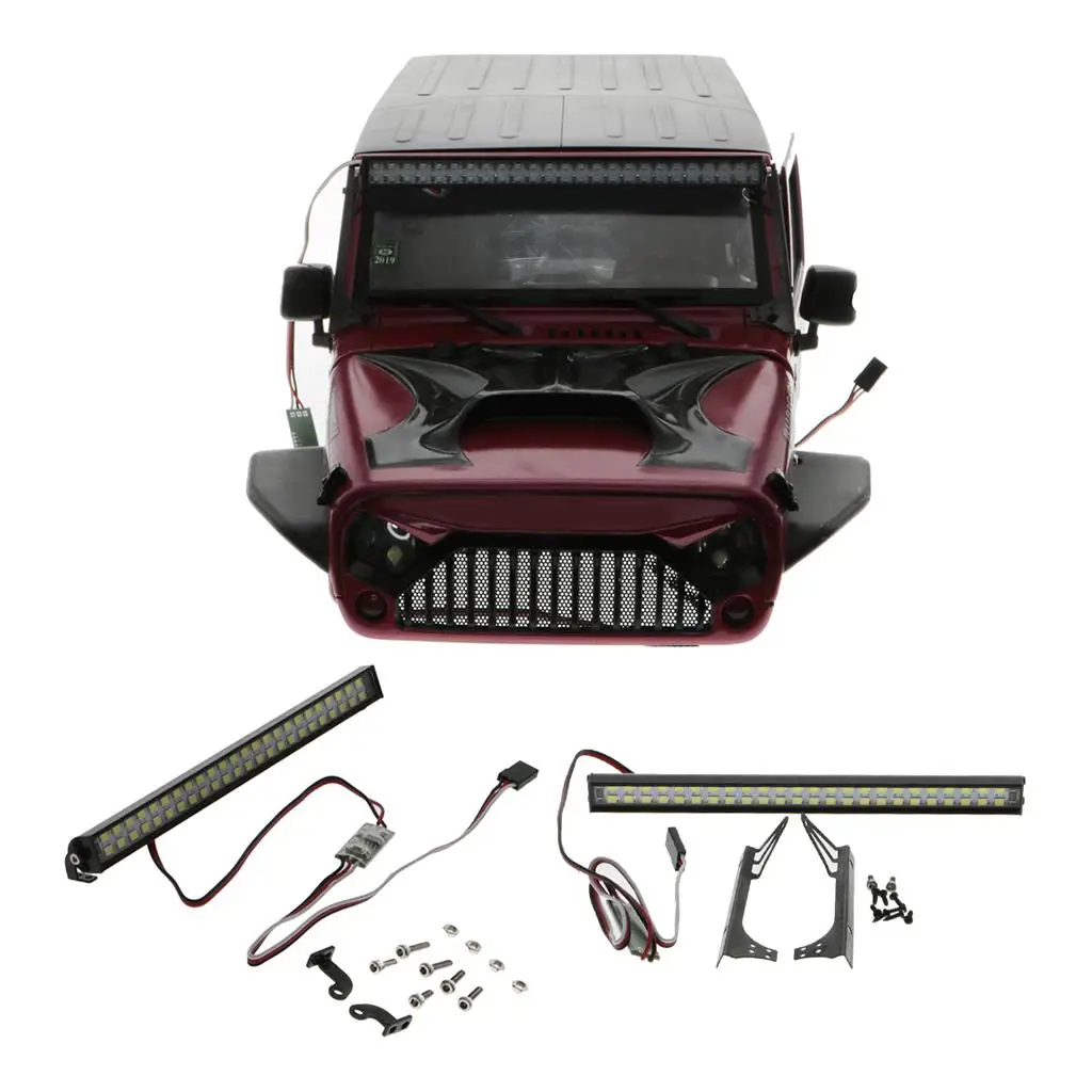 

48 LED 1:8 1:10 RC LED Lights Bar Aluminum Roof Lamp for SCX10 90046 D90 Car