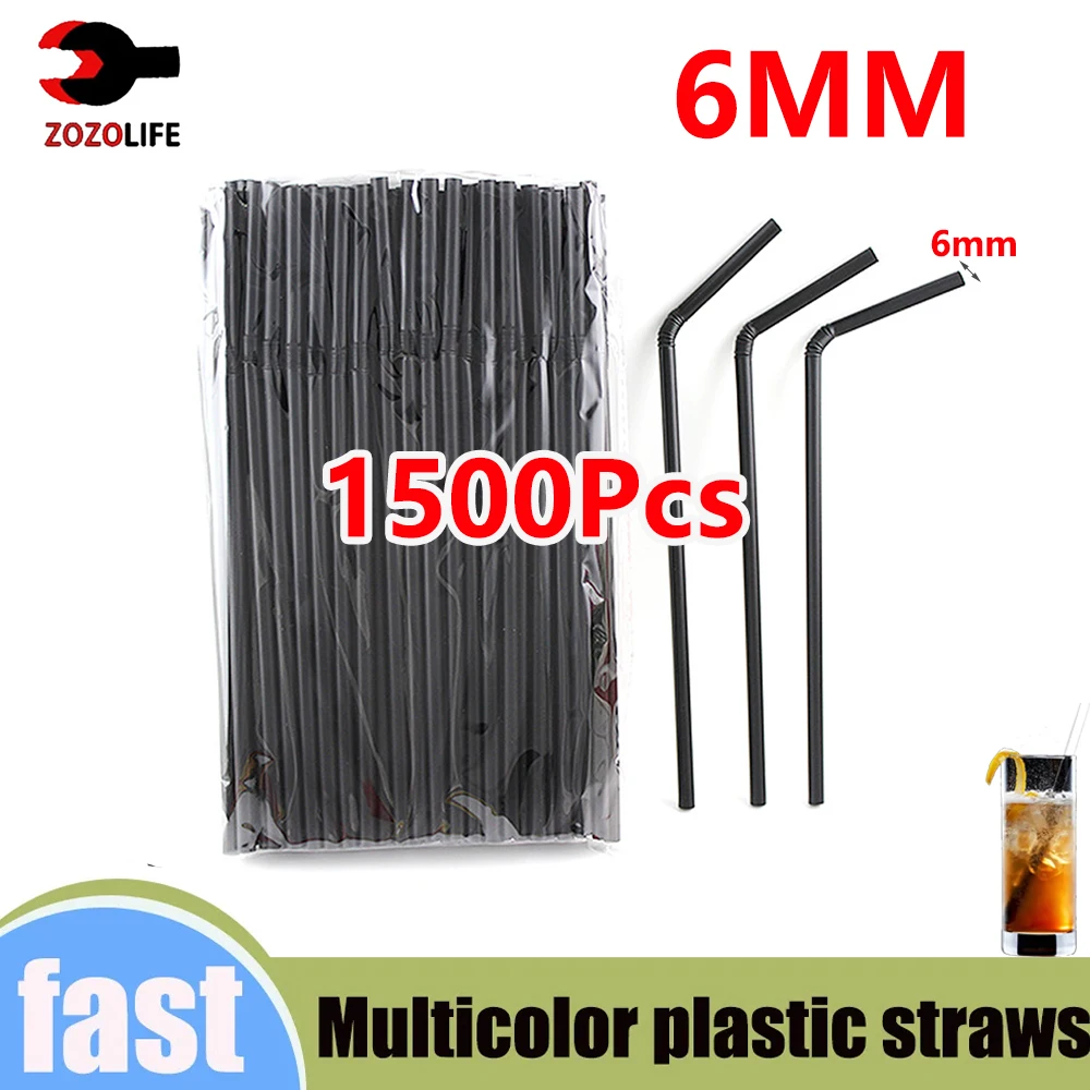 紙の黒の飲用ストロー,プラスチック製,シングルパッケージ,フレキシブル,パーティー,キッチン,飲料,50-1500個