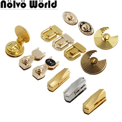 Moon,Round Shape Metal Push Lock Clasp Press Locks For Leather Craft Women Shoulder Bags Handbag Twist Turn Lock DIY Accessories