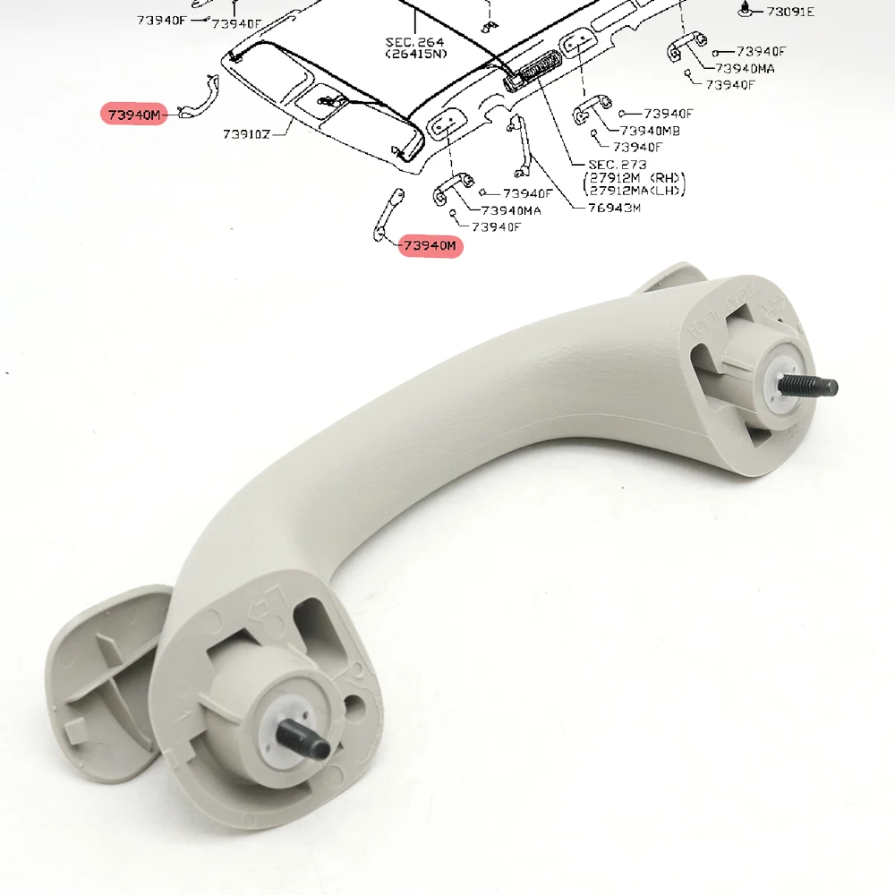 

For Nissan Patrol Y62 Interior Front A Pillar Grip Assist Safety Handrail Pull Grab Handle 739401LA0A For Infiniti QX56 QX80 Z62
