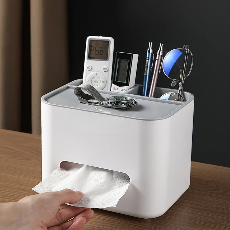 Drawer tray function: Remote control to store tissue boxes