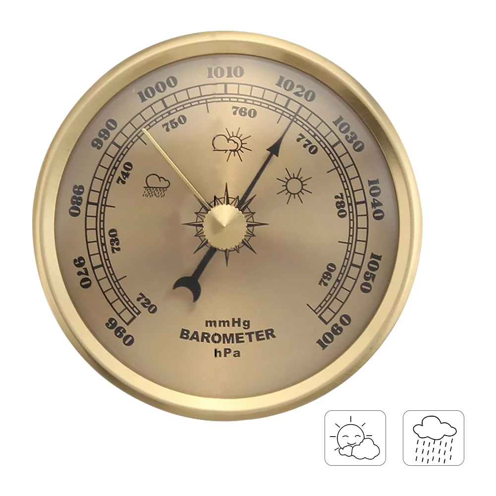 70mm Air Pressure Metal Portable Weather Station Accuracy Multifunction Analog Gauge Wall Hanging Atmospheric Home Barometer