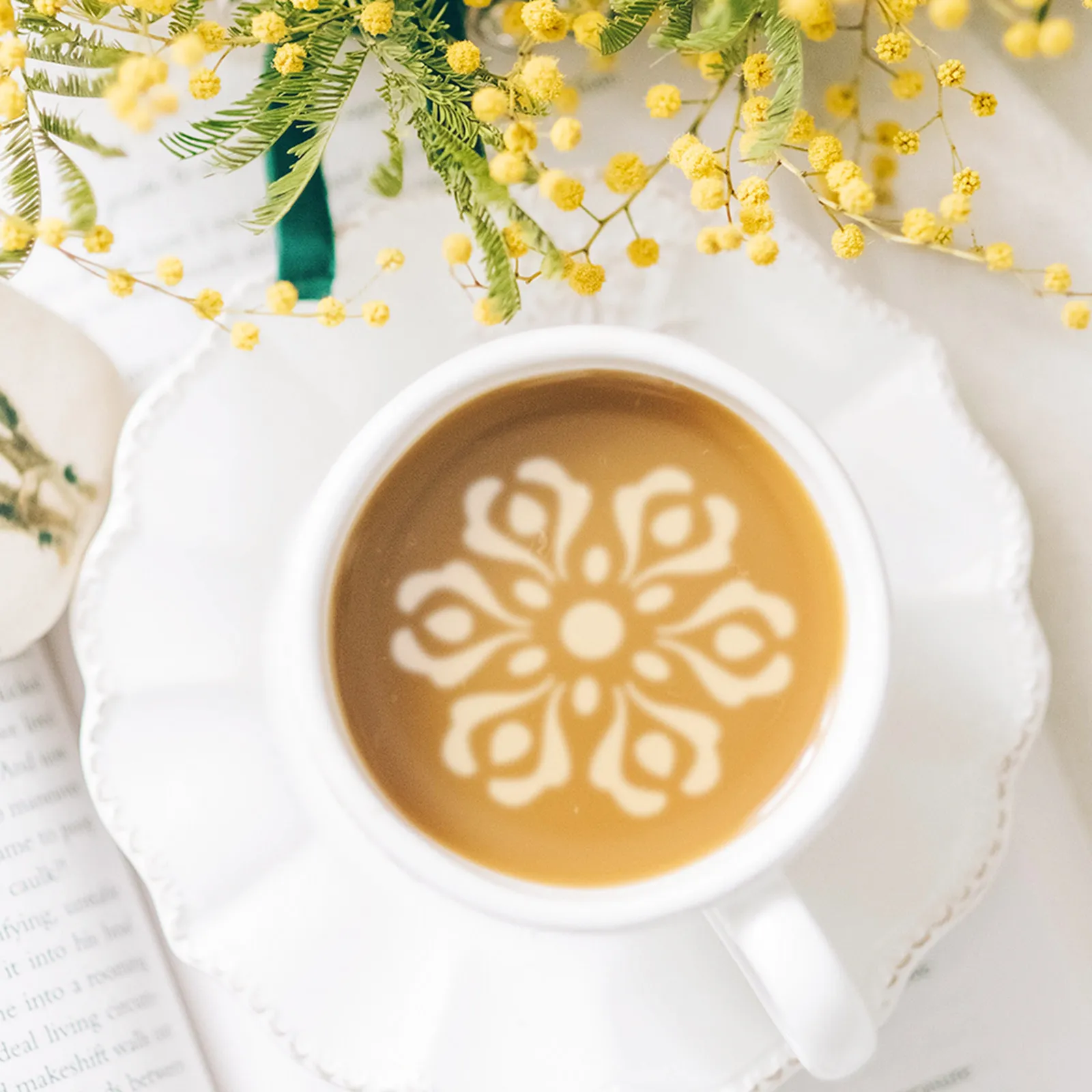 3Pcs Premium Metal Coffee Stencils Stainless Steel Latte Art Templates Cappuccino Milk Foam Decorating Tools Baking DIY