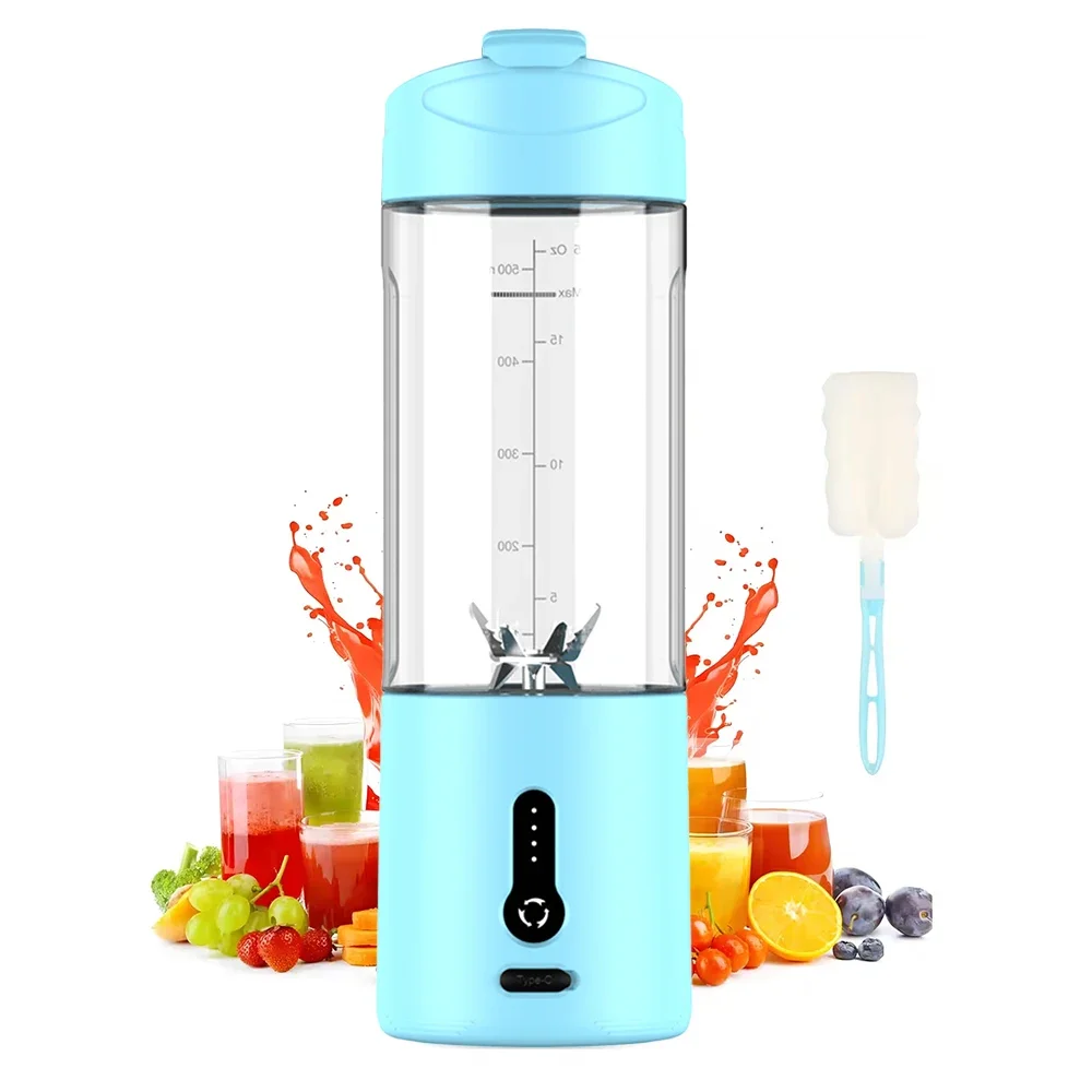 Blenders and Juicers 4000mAH 6 Blades 7.4V Fruit Machine Household Mixer Portable Blender 530ml Fresh Juicer Blender Mini Mixer