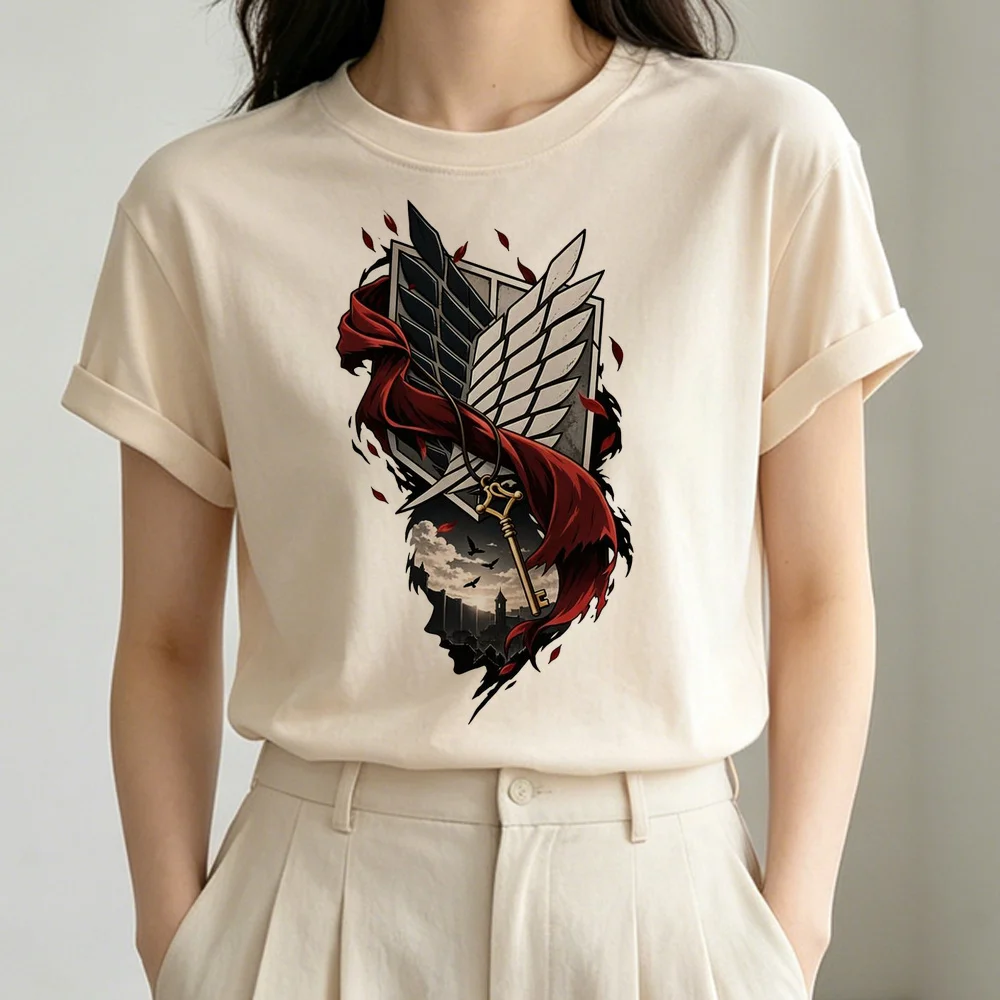 Attack on Titan tshirt shoujo baddie japan 2000s vintage t shirt anime 80s korean fashion funny