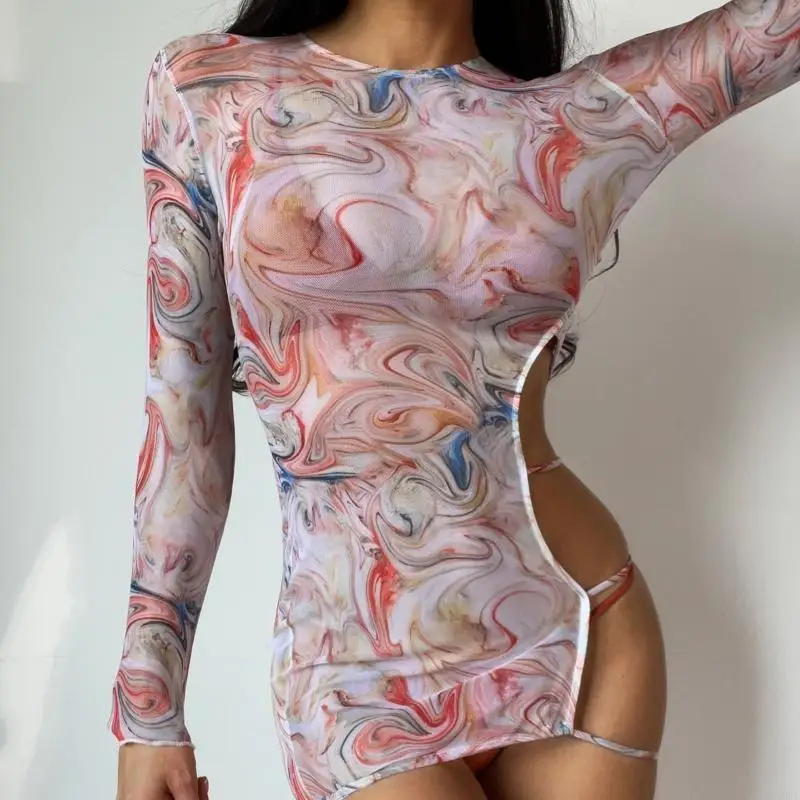 

X9FF женский сексуальный купальник из трех частей с накидками, бикини с пуш-ап и перспективной шнуровкой