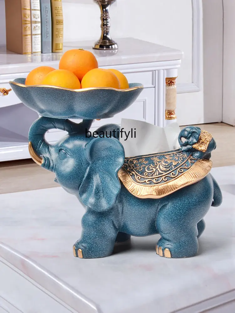 

Gift Decoration Living Room Coffee Table Elephant Decorations Wedding Gift Creative Home Tissue Box Storage