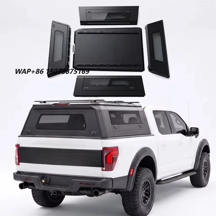 Customizable Lift-up Waterproof Lockable Split Hard Aluminum for F-150 1500 Tundra Ridgeline Truck Bed Topper Truck Camper Shell