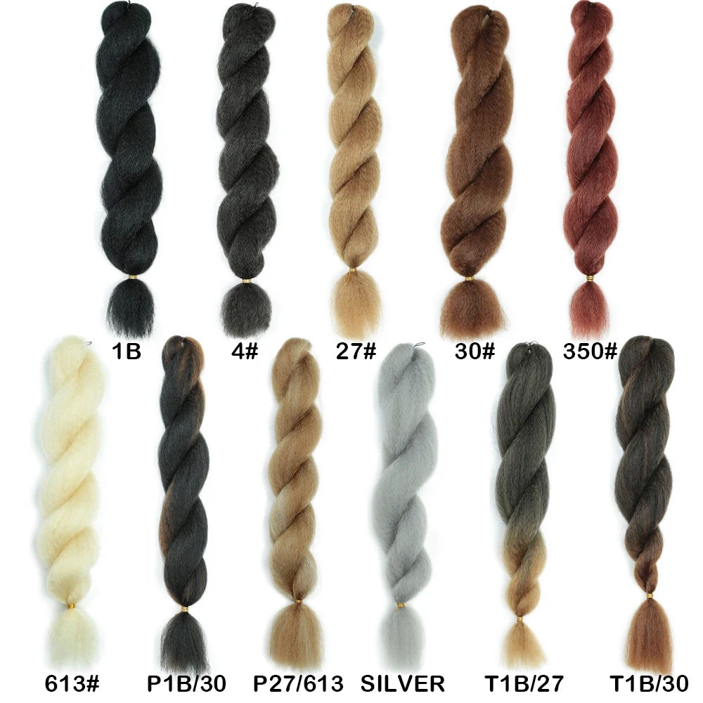 26 Zoll Vixen Crochet Bulk Hair Synthetische Jumbo Braids Flauschiges Yaki Glattes Crochet Haar Afro Kinky Curly Flechthaarverlängerung – Detail 2