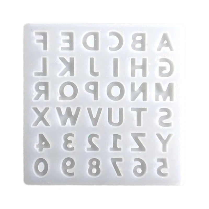 Alphabet Letters Numbers Silicone Mould Handmade Jewelry Pendant Resin Casting DIY Polymer Clay Crafts UV Epoxy Mold