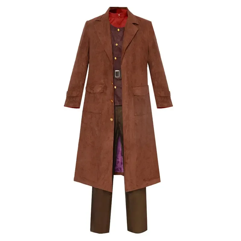 Rubeus Cos Hagrid Cosplay Costume Men Shirt Coat Pants Belt Full Set Outfits Halloween Carnival Party Role Play Suit