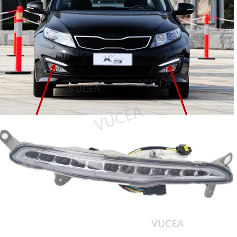 For Kia Optima K5 Front Bumper Fog Light  Light Bar LED Daytime Running Light 922072T101 922082T101 92207-2T101 92208-2T101