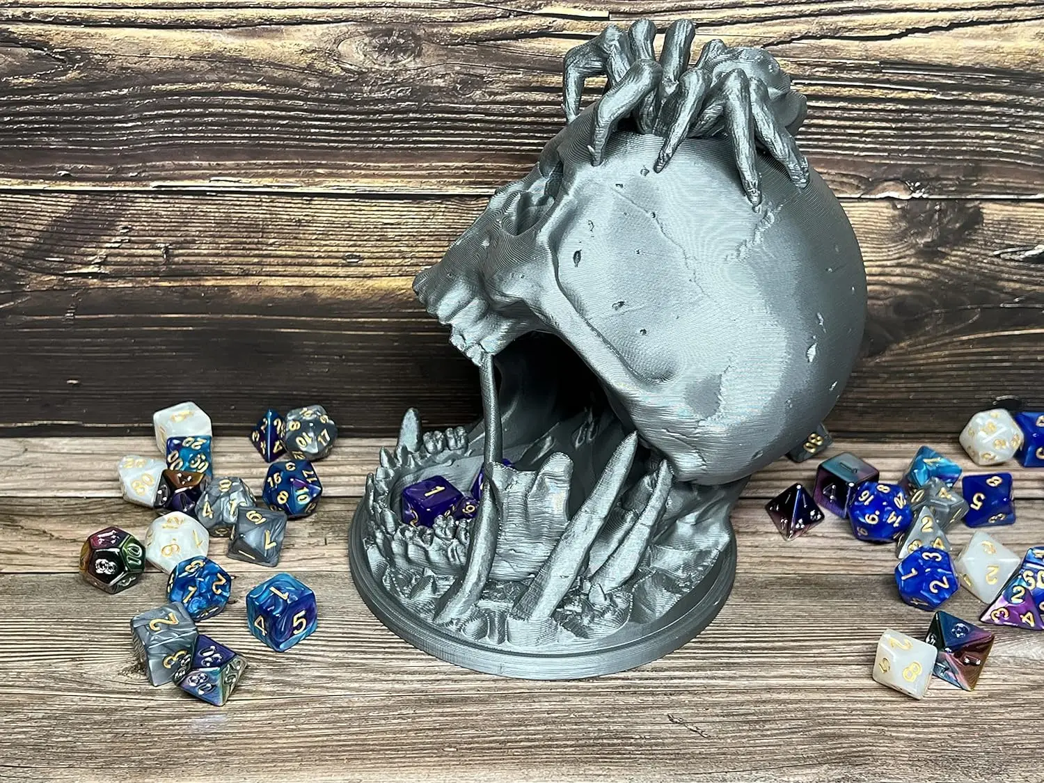 Kafatası Zar Kulesi 3D Baskılı Zar Tabletop Rol Yapma Oyunu için Haddeleme Kulesi DND Zar Silindiri Zindanlar ve Ejderhalar