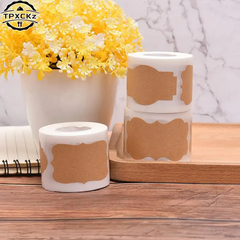 150PCs/Roll Waterproof Self-adhesive Labels Stickers Kitchen Spice Label Jam Jar Bottle Tags Gifts Box Package Label