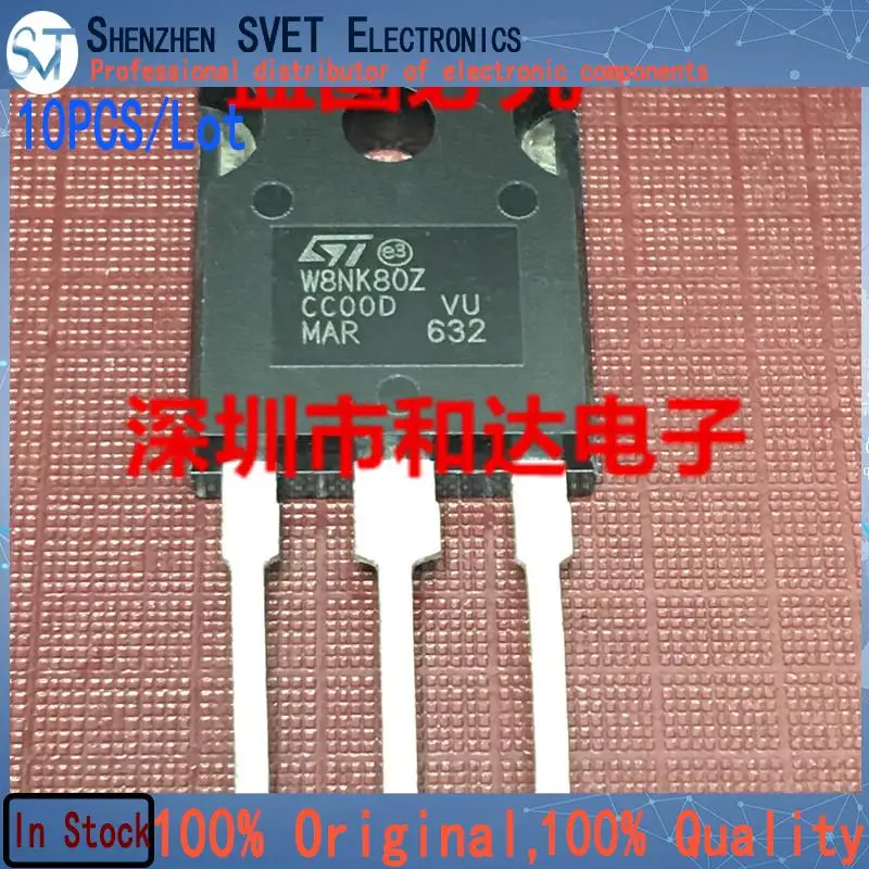 10PCS/lot W8NK80Z STW8NK80Z   TO-247  High Power Triode 100% Original