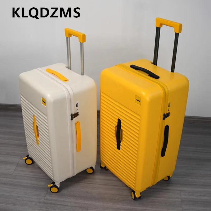 KLQDZMS حقيبة سفر للرجال 24 "26" 28 بوصة سعة كبيرة حقيبة تروللي بعجلات الطلاب صندوق كلمة المرور المرأة المتداول الأمتعة