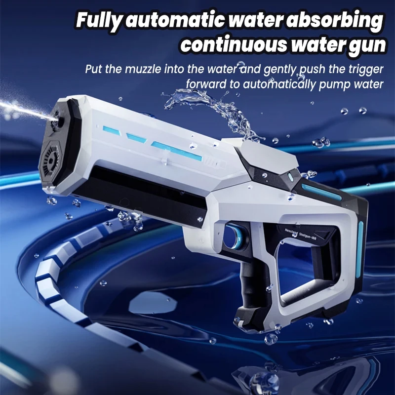 Electric Water Guns For Adults Powerful Squirt Automatic Water Suction High-pressure Watergun Outdoor Beach Toys For Children