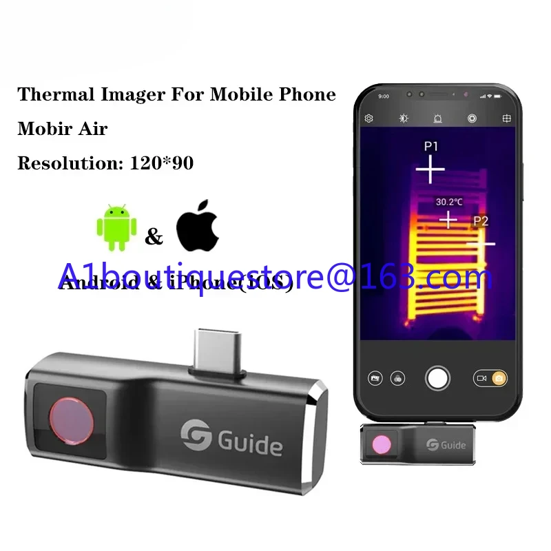 Guide Mobir Air for iPhone Android Phone Infrared Thermal Imager Inspection Repair Thermographic Camera  Imaging