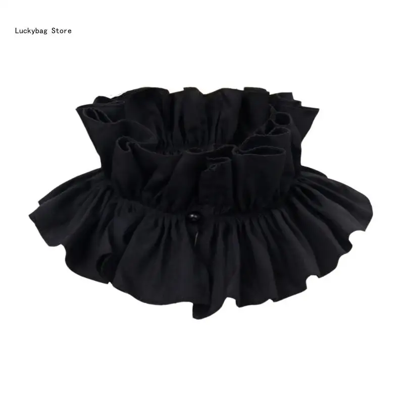 Victorian Ruffled Collar Elegant Girls Blouse Collar Elegant Lapel