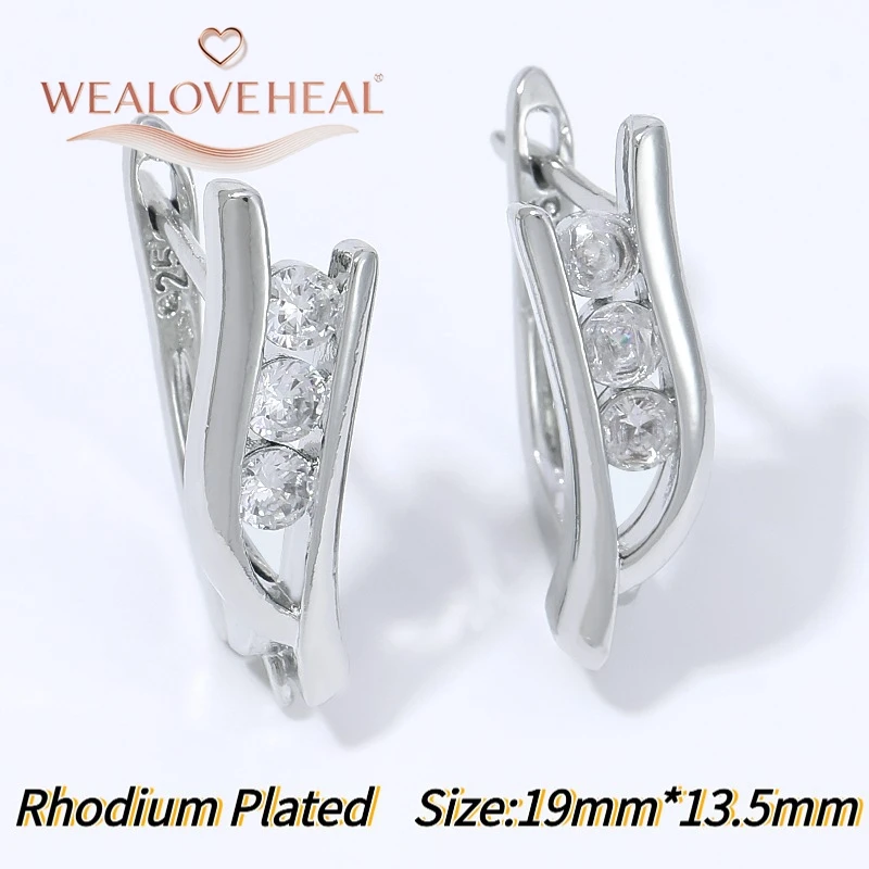 schmuckherstellung zubehör, Rhodiumplattierte Messing-Ohrringhaken mit Mikro-Pavé-CZ in Blattform und Öse, Schmuckzubehör für DIY-Herstellung von Hängeohrringen – Detail 22