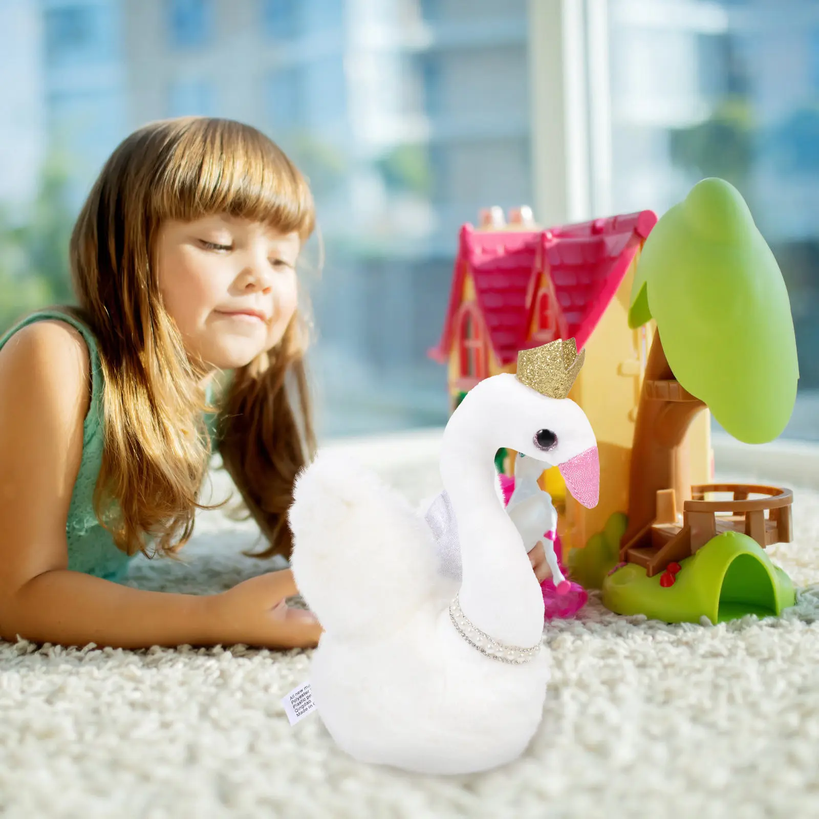

Cartoon Small Stuffed Swan Decorative Animal Plaything Swans Child