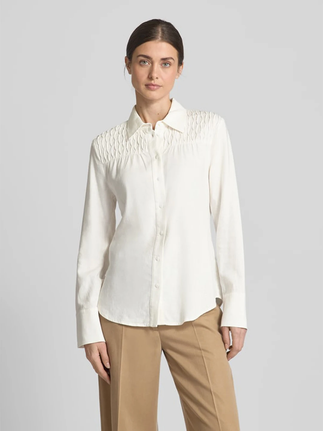 

Льняная рубашка женская повседневная весна-лето, новая модель, приталенная, однотонная, из хлопка и льна, с длинным рукавом, на пуговицах