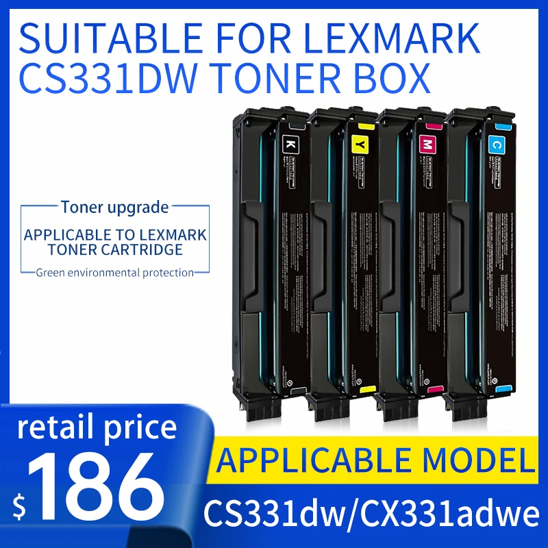 For Lexmark cs331dw toner cartridge cx331adwe toner cartridge cs431 cx431 toner cartridge Lexmark 20n30k0 20n3hk0 high