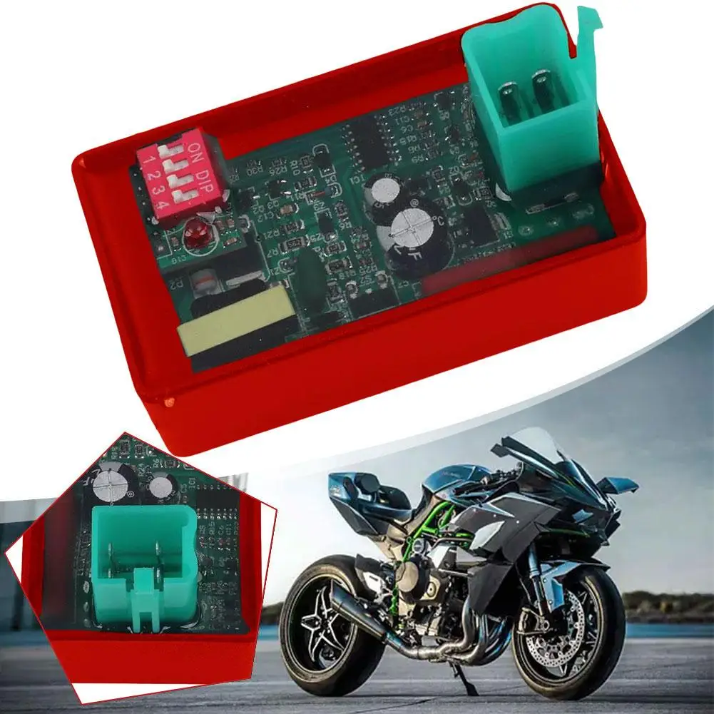 CDI programable para motocicleta, interruptor DIP de 4 pines DC CDI Racing Box para onda activa 110 TC100 ATV 150 Dirt Bike Go Kart