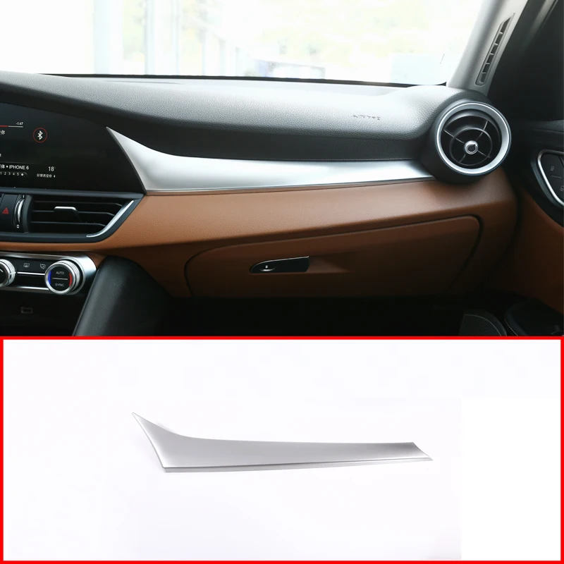 For Alfa Romeo Giulia 2017 2018 Car Accessories 1 Pcs ABS Co-Pilot Decoration Cover Panel Trim For Left Hand Driver