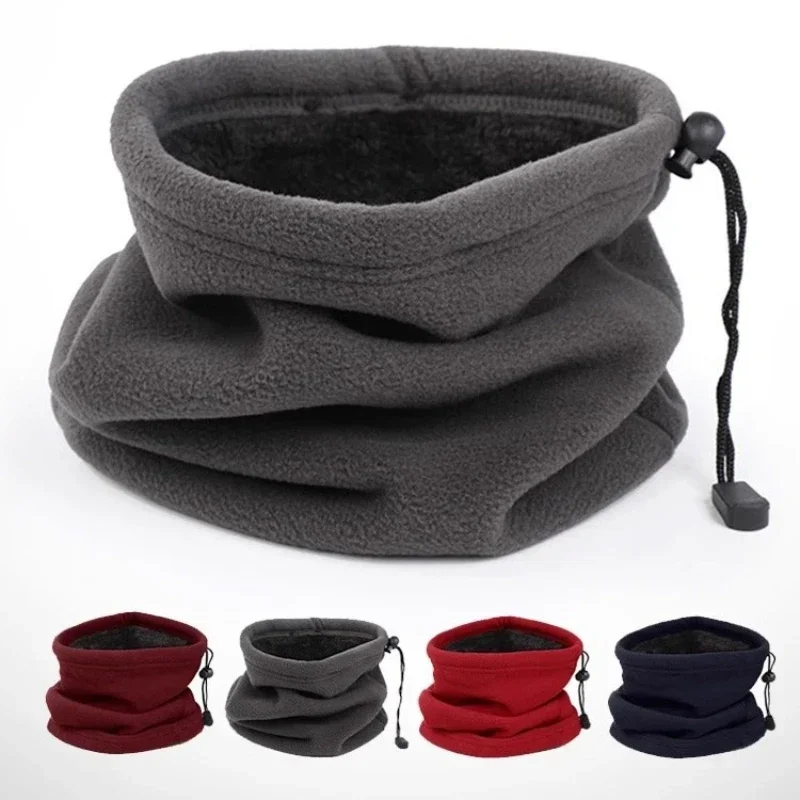 Image of Weiche Gestrickte Hals Wärmer Sport Schal Männer Gesicht Winter Skating Laufen Wandern Schals Dicke Camping Fleece Gamasche Für Outdoor