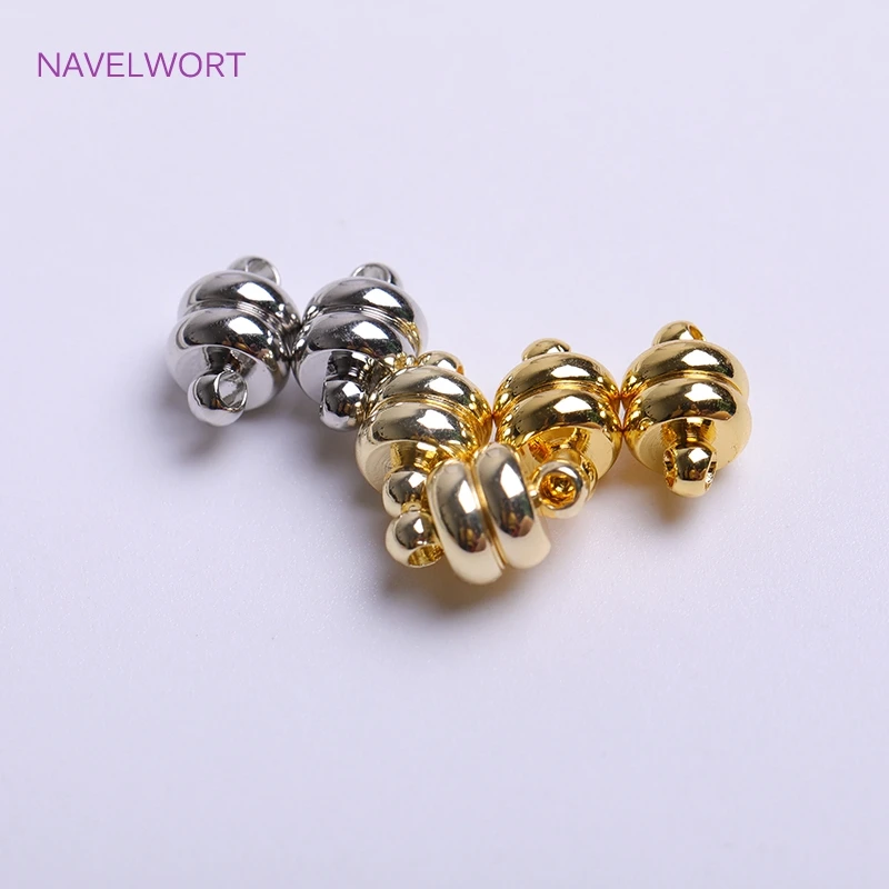 Wholesale Strong Magnetic Clasp Connector 18K Gold Plating Brass Mag-Lok Magnetic Clasp DIY Jewellery Making Supplies