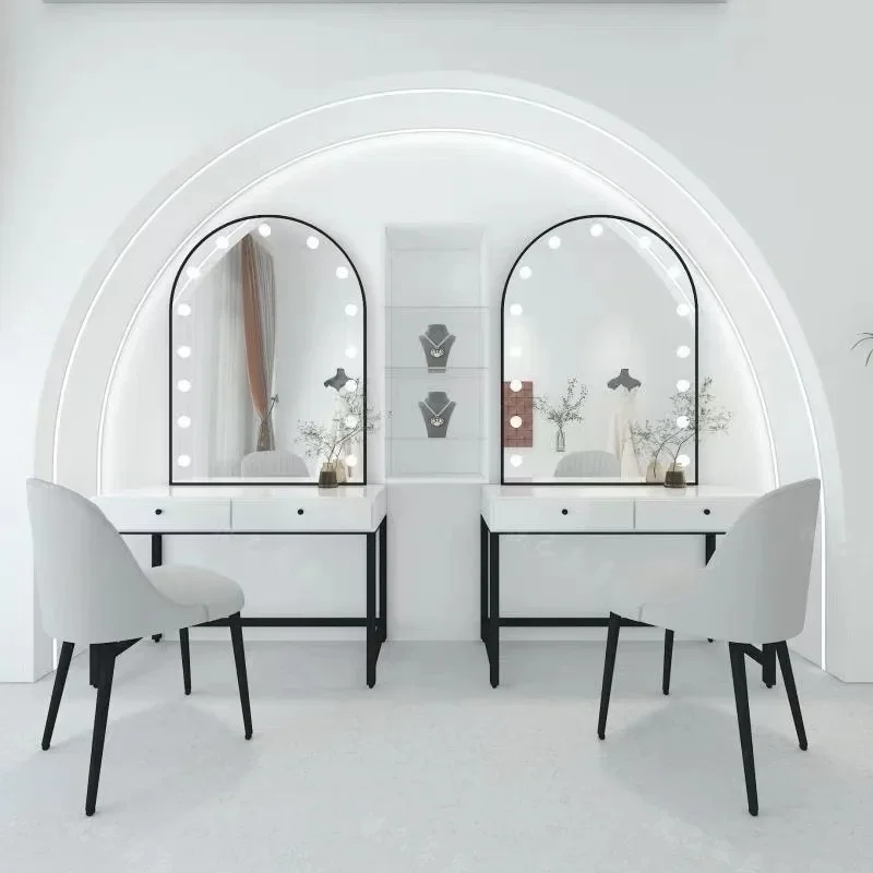 

Studio professional dressing table with lamp Internet celebrity wedding dress shop special dressing table beauty salon