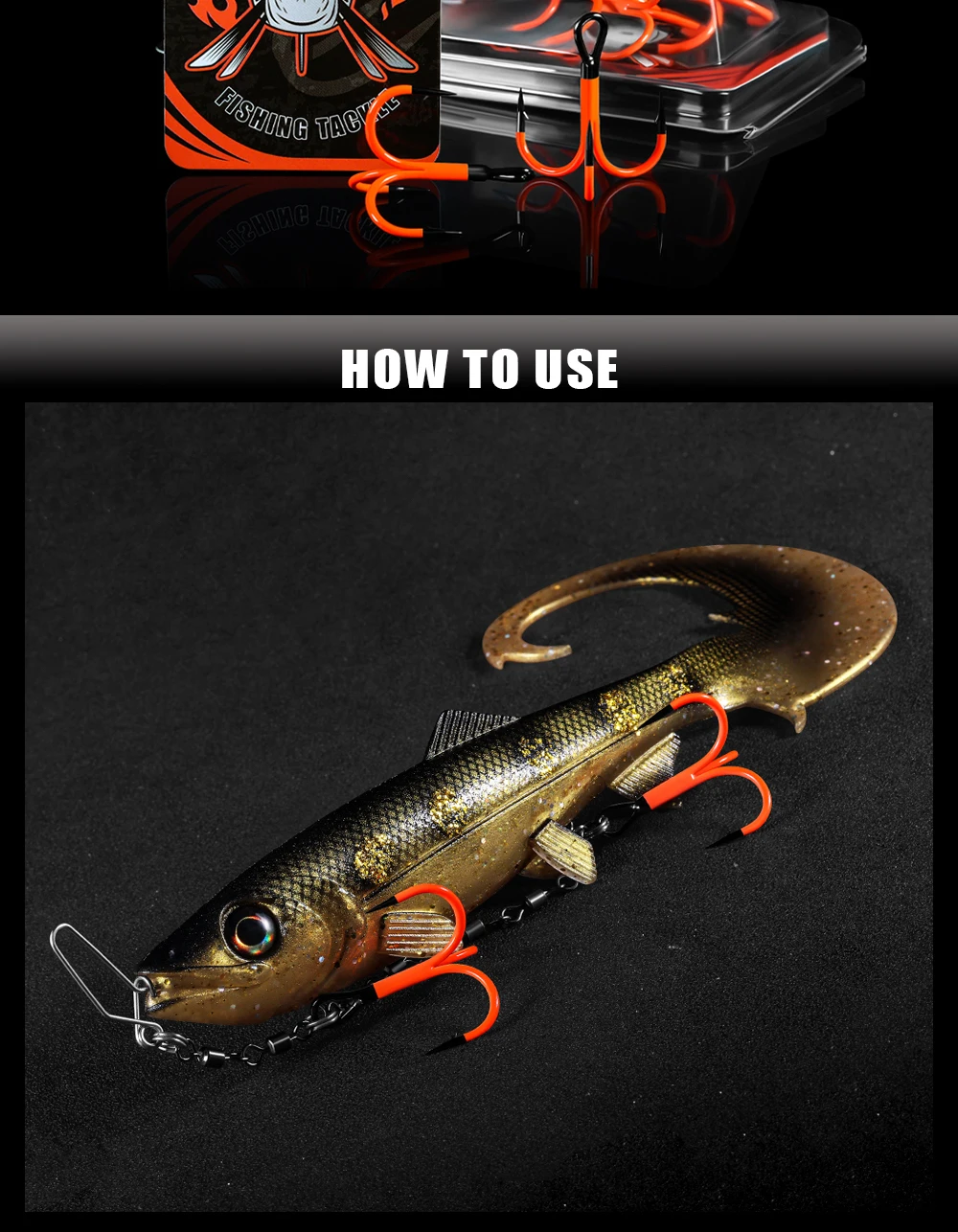 Spinpoler 1/0 2/0 3/0 UV-Haken 2 x starke beschichtete Spitze Triple Treble Swimbait Tiefseeangeln Süßwasserbarsch Hecht Barsch Tackle – Detail 7