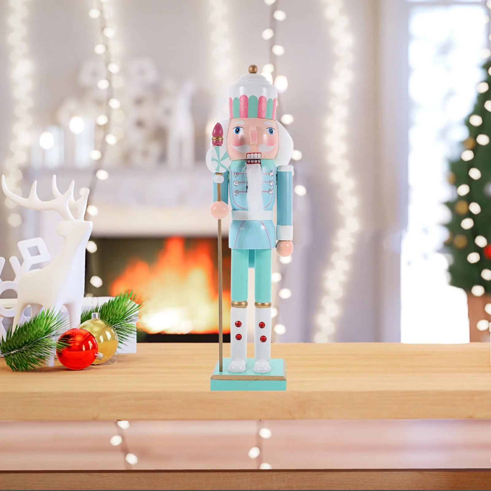 

Beautiful Nutcracker Ornament Christmas Decor Wooden Soldier Figure Room Outdoor Decoration Holiday Gift
