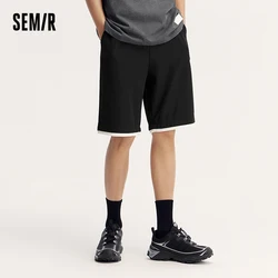 Semir Men Casual Shorts Loose Summer Choice Sporty Style Fashionable Color-Blocking Bottoms 2024 New Arrival