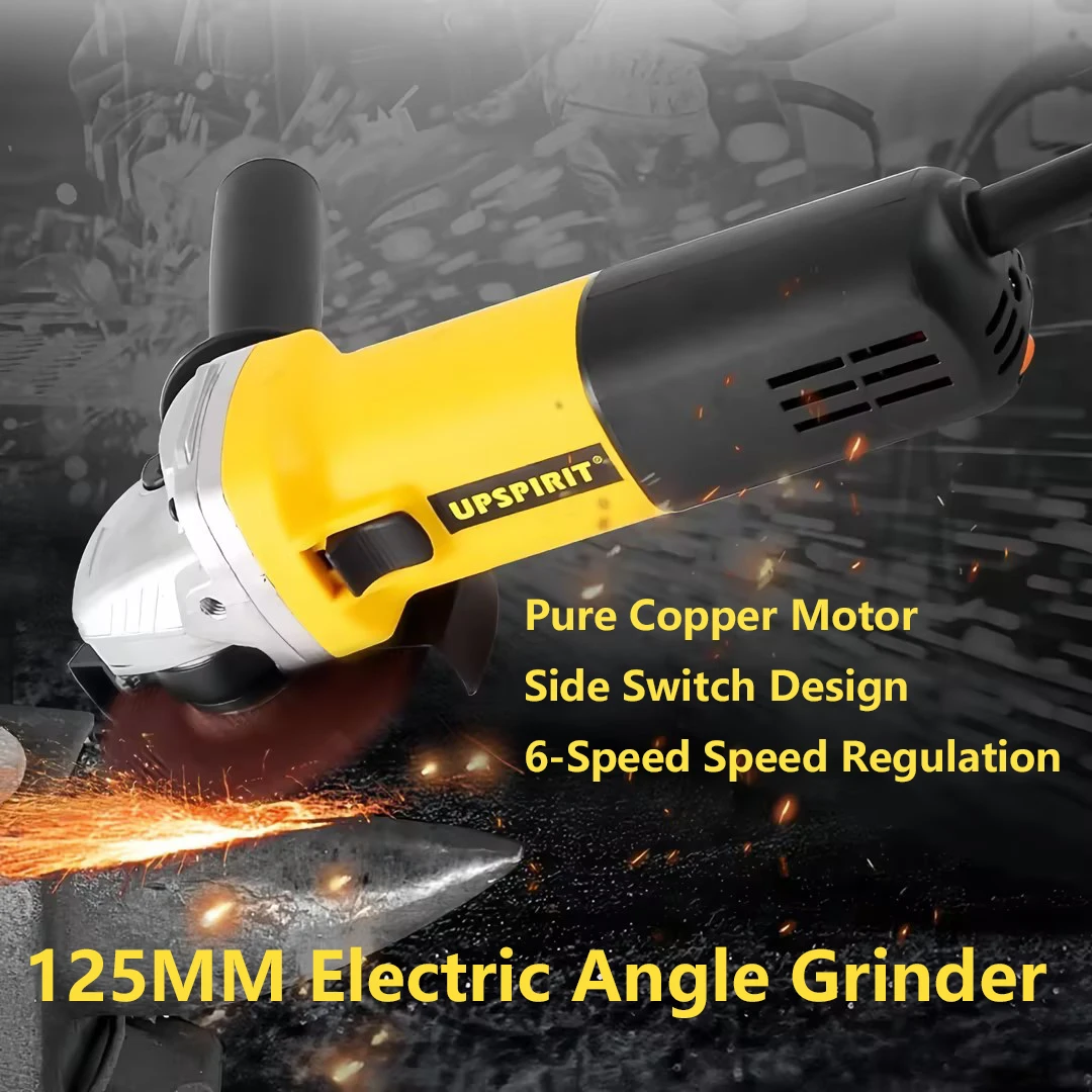 Máquina de Corte Moagem Ferramenta de Poder Angular Elétrica 6-variable Velocidade 11000rpm Máquina de Corte Moagem Ângulo 125 mm 1050w