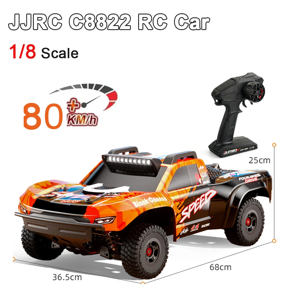 

1:8 JJRC-C8822 Супер большой полноприводный 90 км/ч Высокоскоростной внедорожник Высокоскоростной автомобиль с дистанционным управлением Beast Игрушечный автомобиль в подарок